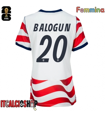 Stati Uniti Folarin Balogun #20 Prima Maglia Femmina Mondiali 2026 Manica Corta
